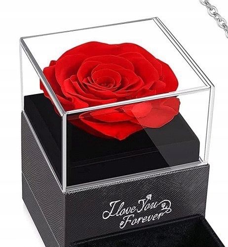 Wieczna Róża w Szkle Naszyjnik z Hologramem dla Kobiety Prezent Walentynki na Arena.pl