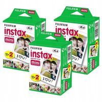 Wkłady Instax MINI 3x20sztuk 60 ZDJĘĆ Film Fujifilm 11 12 EVO Drukarka Link