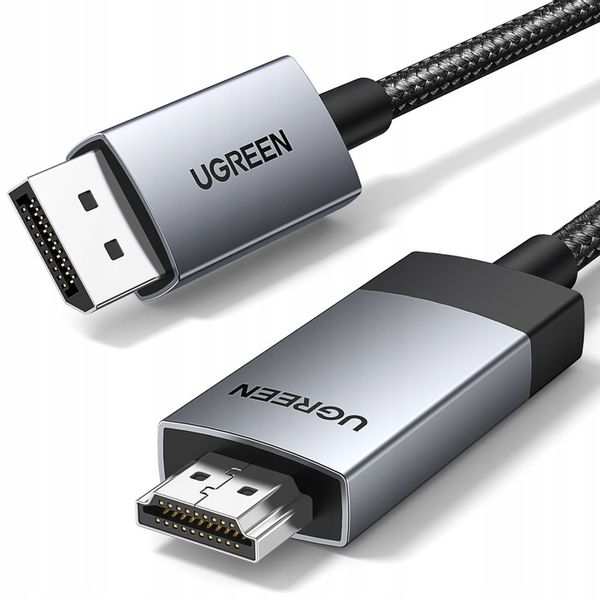 UGREEN KABEL DISPLAYPORT MĘSKI DO HDMI MĘSKI 4K 60Hz PRZEWÓD 1M zdjęcie 1