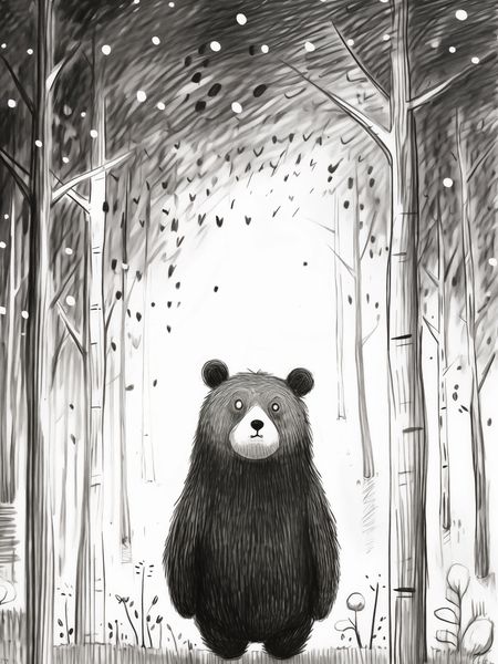 Plakat 30x40cm Ciekawski Miś zdjęcie 1