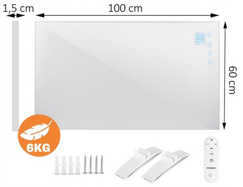 Grzejnik na podczerwień promiennik podczerwieni 600W pilot WiFi aplikacja na Arena.pl