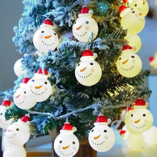 LAMPKI ŚWIĄTECZNE 10LED KURTYNA ŚWIETLNA ŚWIECĄCY BAŁWANEK NA BATERIE 2XAA na Arena.pl