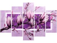 OBRAZ FIOLETOWY KWIAT MAGNOLII