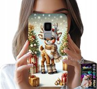 ETUI DO SAMSUNG GALAXY S9 - RENIFER, WZORY BOŻONARODZENIOWE + FOLIA