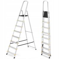 Drabina aluminiowa domowa jednostronna profesjonalna HIGHER 8 stopni