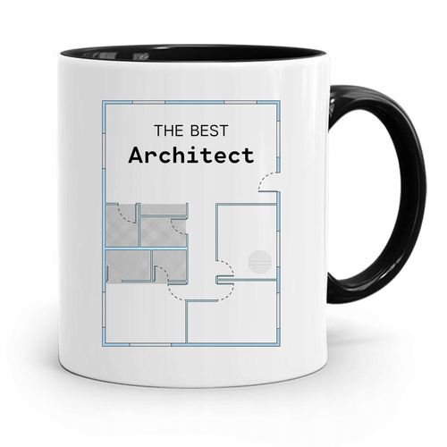 Kubek Czarny Dla Architekta The Best Architect Z Nadrukiem Ze Zdjęciem na Arena.pl