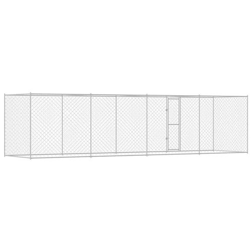 Klatka dla psa Srebrny 800 x 200 x 256 cm Stal Galwanizowana na Arena.pl