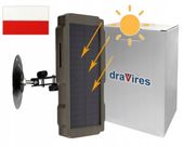 Panel solarny draVires zasilanie fotopułapki 6V 12V 2400mAh + naklejka