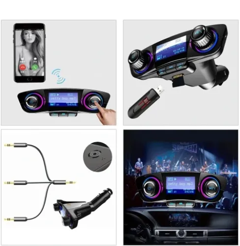 TRANSMITER FM BLUETOOTH 5.0 USB MULTIMEDIALNY 8w1 na Arena.pl