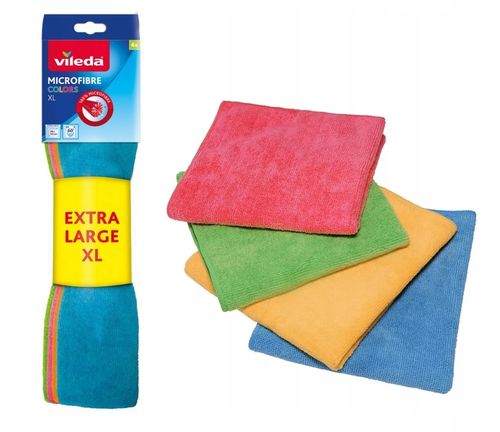 ściereczka vileda mikrofibra colors extra large 4 szt. na Arena.pl