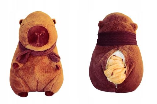 MASKOTKA KAPIBARA Z SZALIKIEM DUŻY PLUSZAK Z KOCYKIEM PODUSZKA 3W1 40 CM na Arena.pl