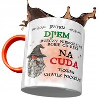 Kubek Pomarańczowy Dla Dja Dj'a Jestem Djem Z Nadrukiem Ze Zdjęciem