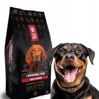 Sucha karma z ryżem, wołowiną i wieprzowiną dla psa Cztery Łapy MASTER 5kg