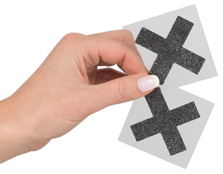 Czarne Lśniące Ozdoby Na Sutki - Titty Sticker zdjęcie 4