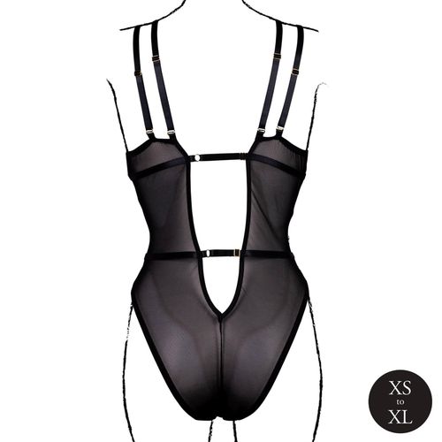Wireless Lace Bodysuit With Adjustable Sliders - One Size - Black na Arena.pl