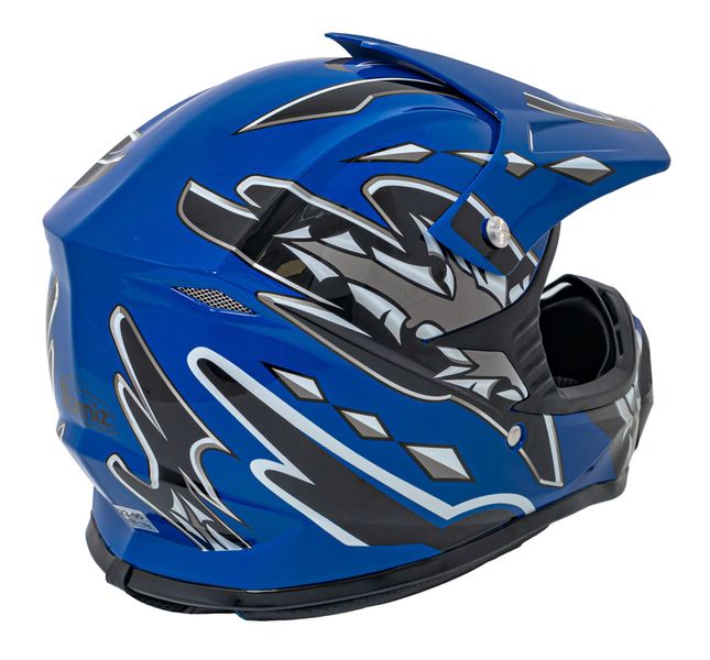 Kask Motocyklowy Enduro Niebieski S zdjęcie 6