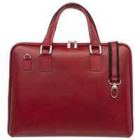 VERA PELLE torebka skórzana teczka A4 torba na laptopa V410 bordowa