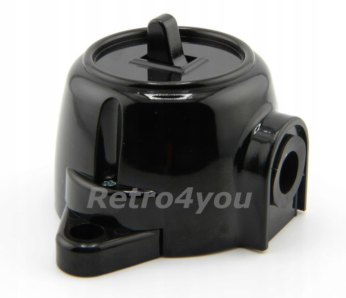 Włącznik czarny retro loft PRL zdjęcie 6