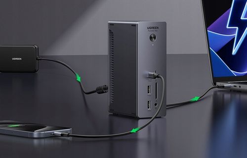 UGREEN Stacja Dokująca Hub 4x USB USB-C RJ45 SD/TF Aux Thunderbolt PD 90W na Arena.pl