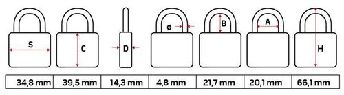 kłódka na odcisk palca 35mm usb-c - t n85-000 na Arena.pl
