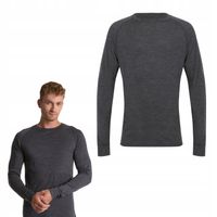 Bluza termoaktywna męska 100% WOOLCANO MERINO TOP0538 szary S