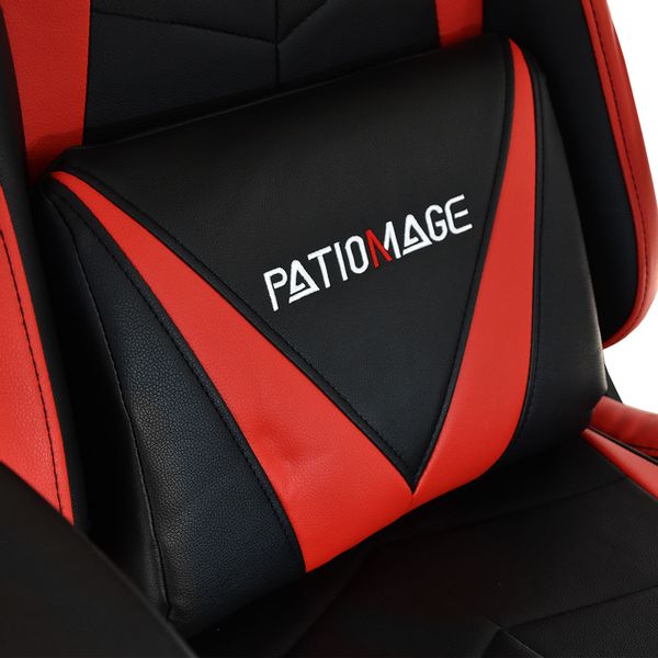 Krzesło gamingowe obrotowe dla gracza czerwone zdjęcie 4