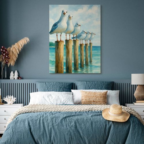 Obraz Na Płótnie Malowane Mewy 40cm x 50cm na Arena.pl