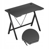 Biurko gamingowe małe HUZARO czarne młodzieżowe komputerowe do nauki