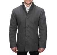 TM2402 r. XL ELEGANCKI JEDNORZĘDOWY MĘSKI PŁASZCZ OCIEPLANY