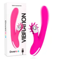 diversia bunny vibrating 24 cm silikonowy model z ładowaniem usb