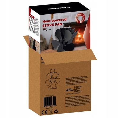 Wentylator Kominkowy Zasilany Ciepłem Termoelektryczny Wiatrak bez Prądu na Arena.pl