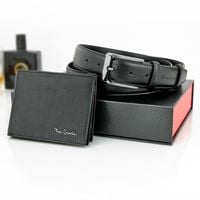 Zestaw Portfel męski skórzany PIERRE CARDIN i pasek + GRAWER