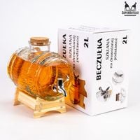 BECZKA SZKLANA 2 L BECZUŁKA Z KRANIKIEM NA WÓDKĘ ALKOHOL WINO BIMBER WHISKY