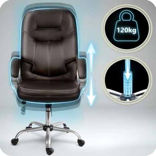 Fotel biurowy obrotowy Sofotel ciemny brąz na Arena.pl