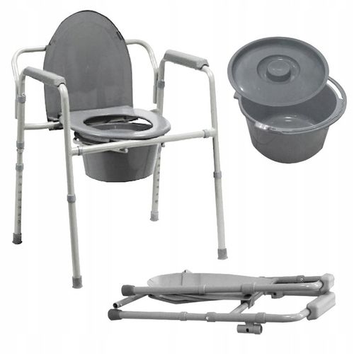 KRZESŁO TOALETOWE dla Seniora Przenośna toaleta WC sanitarne MOCNE 136 na Arena.pl