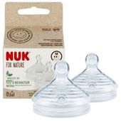 NUK Smoczek silikonowy do butelki FOR NATURE rozmiar M średni przepływ