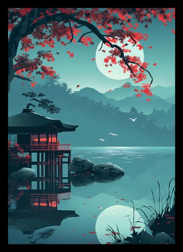 Plakat 21x29,7cm Japoński Pawilon na Arena.pl