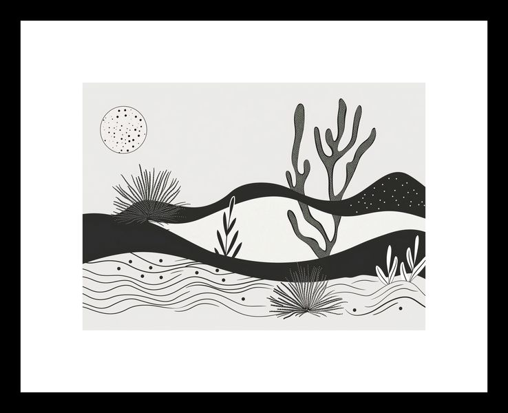 Plakat 18x13cm Ogród przy Nocy zdjęcie 3