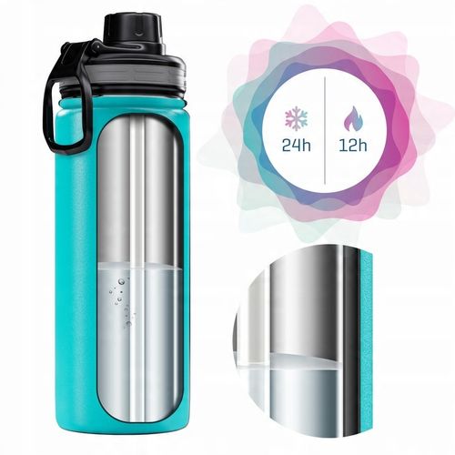 Butelka Termiczna Wessper Kubek Termiczny ze Słomką Stal Nierdzewna 500ml na Arena.pl