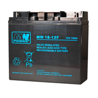 Akumulator Żelowy 12V 18Ah AGM MW 18-12F terminal F MW POWER