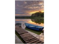 40X60CM ZACHÓD SŁOŃCA JEZIOREM WOLSZTYŃSKIM OBRAZ