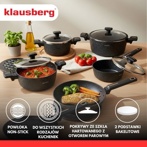 zestaw 12 elem. garnków marmurkowych klausberg kb-7966 na Arena.pl