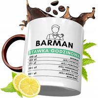 Kubek Bordowy Dla Barmana Na Urodziny Prezent Z Nadrukiem Ze Zdjęciem
