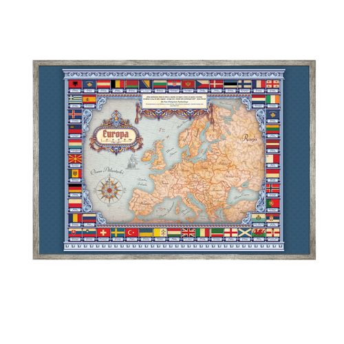 MAPA Europy płótno DEDYKACJA na URODZINY 70x100cm na Arena.pl