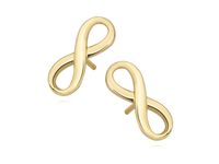 Delikatne pozłacane srebrne gładkie kolczyki celebrytka nieskończoność infinity srebro 925 Z1097E_G