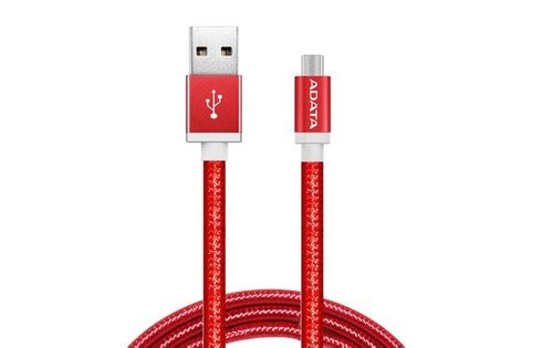 Adata Kabel USB-microUSB 1m Czerwony alu-knit na Arena.pl