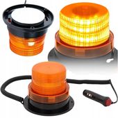 LAMPA KOGUT BŁYSKOWA ostrzegawcza LED MAGNES 12V/24V POMARAŃCZOWA