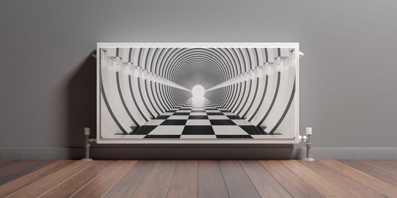 MASKOWNICA Magnetyczna Czarno-Biały Tunel Efekt 3D 100cm x 60cm zdjęcie 3