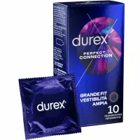 durex perfect connection prezerwatywy silikonowe, grubsze, 10 sztuk