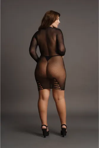 le desir sukienka plus size z siateczki otwartym dekoltem xxl-5xl na Arena.pl